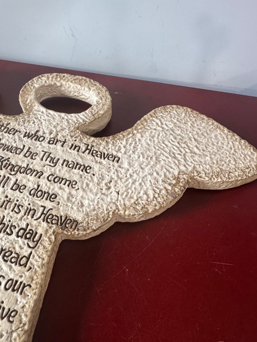 14-inch Caffco Angel wall plaque inscribed with the Lord's Prayer - Picture 10 of 10